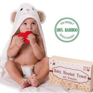 Luxury Organic Bamboo Hooded Baby Towel
